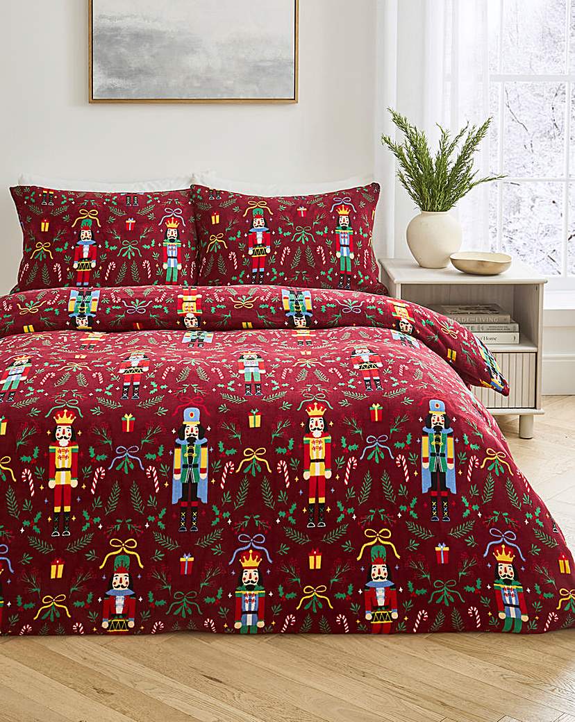 Nutcracker Fleece Duvet Cover Set