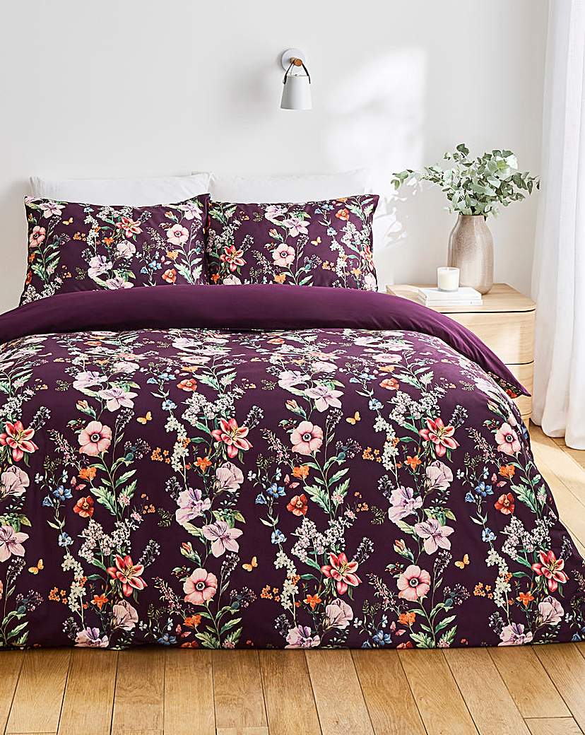 Floral Trail Velvet Duvet Cover Set