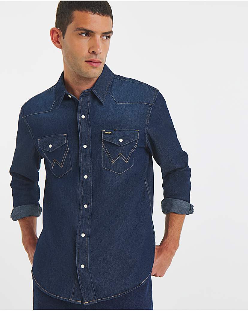 Wrangler 27MW Denim Shirt - Dark Stone