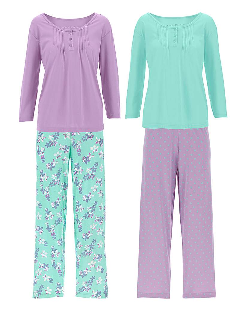 Image of Pretty Secrets 2Pk 3/4 Sleeve PJ Set