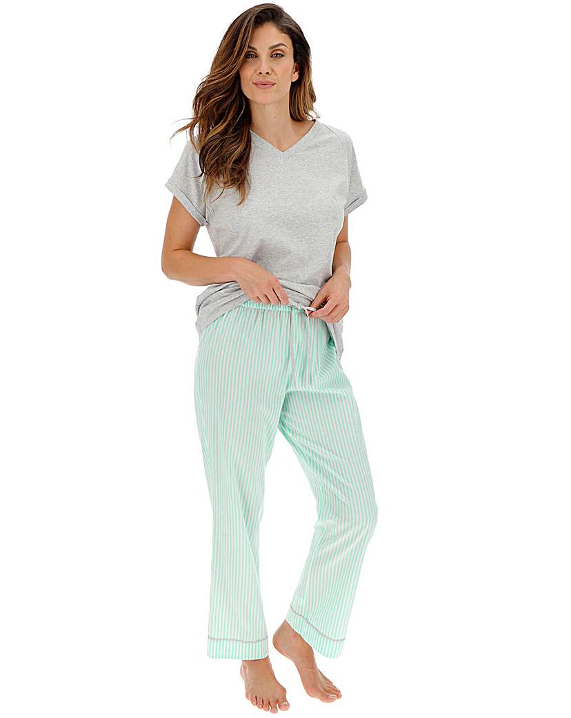 Image of Pretty Lounge Mint Stripe PJ Set