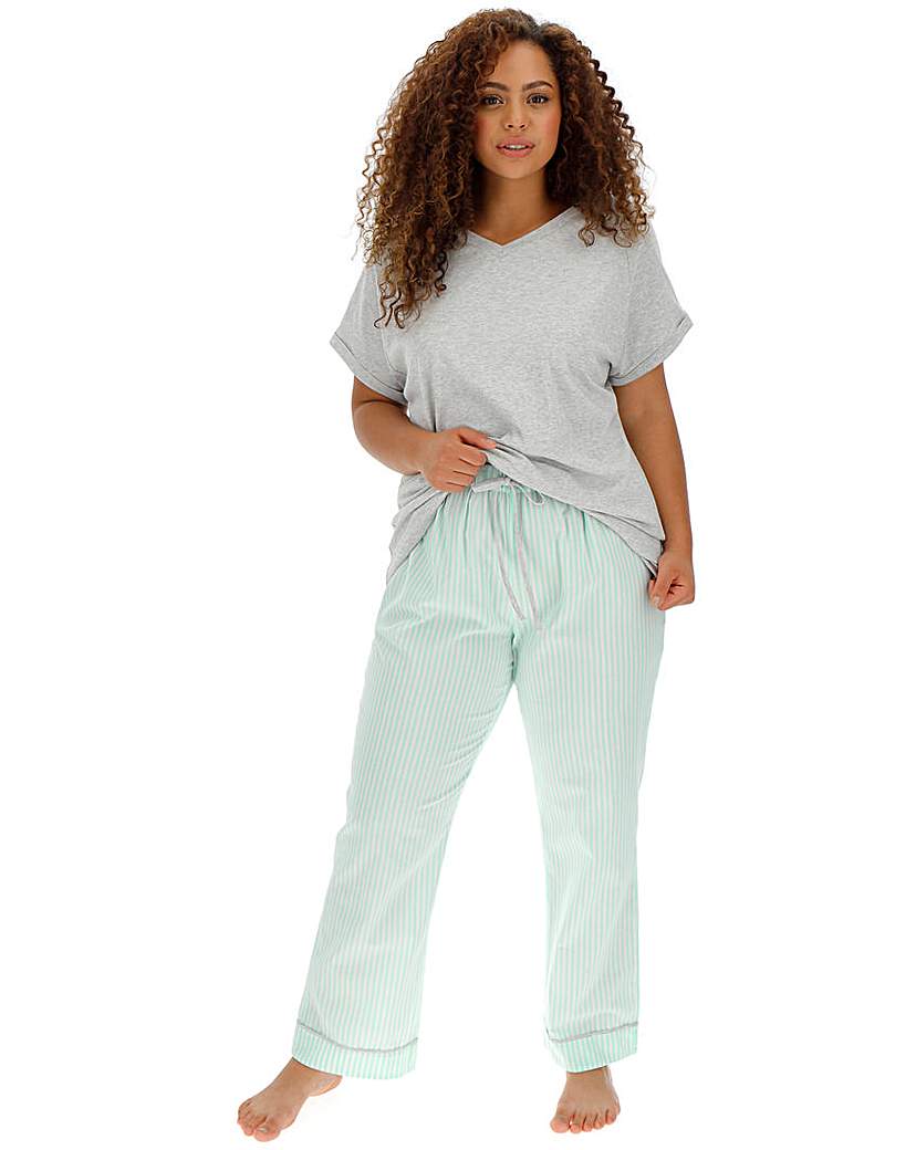 Image of Pretty Lounge Mint Stripe PJ Set