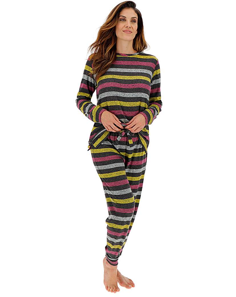 Image of Pretty Lounge Stripe Print Lounge Set