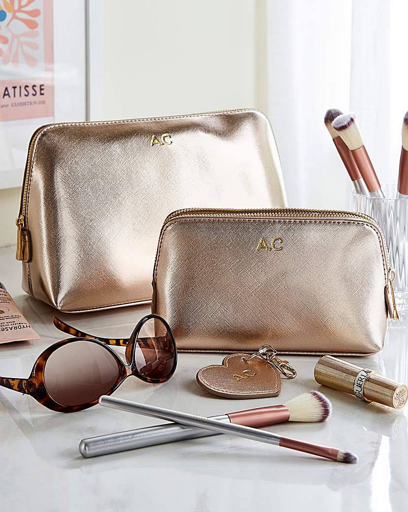 Image of Personalised Rose Gold Travel Set