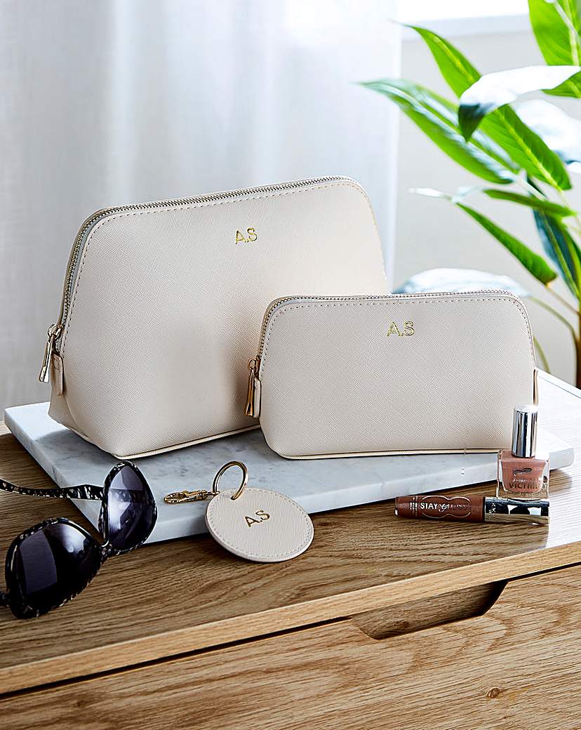 Image of Personalised Cream Travel Set