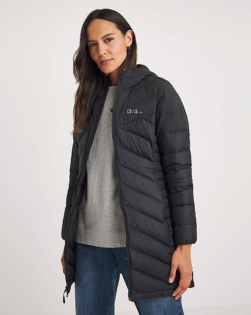 Jack Wolfskin Tundra Down Hooded Coat - Black