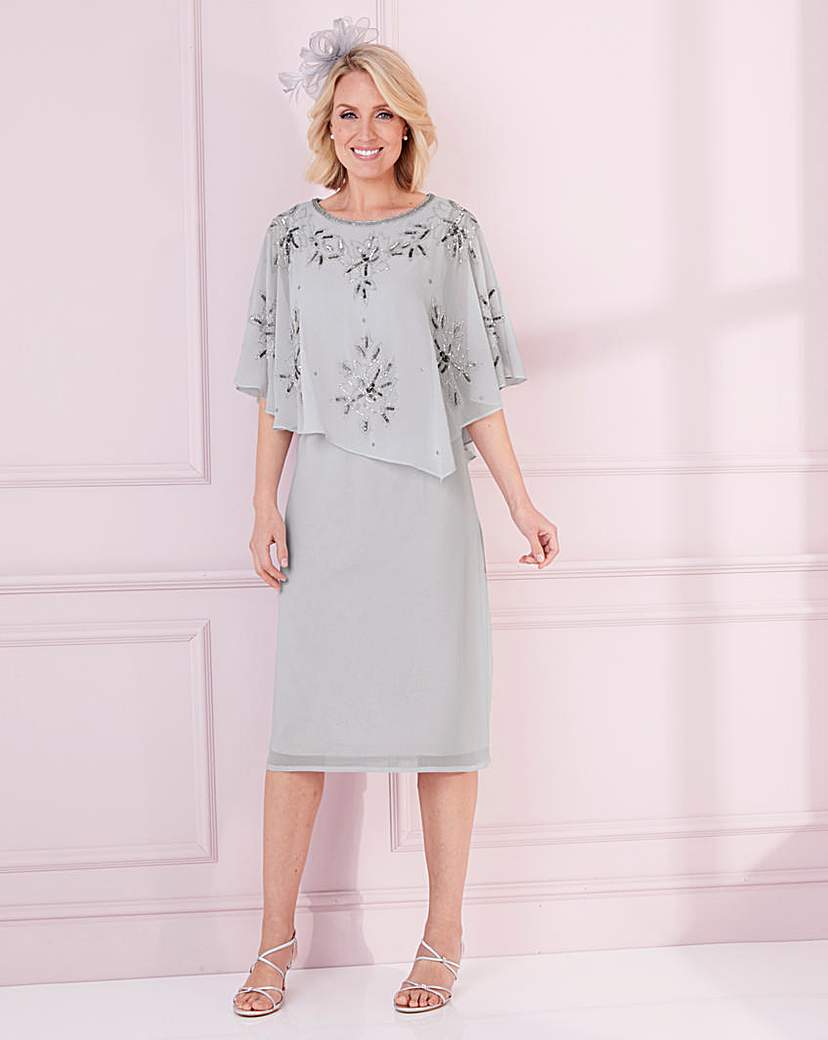 nightingales sequin cape dress