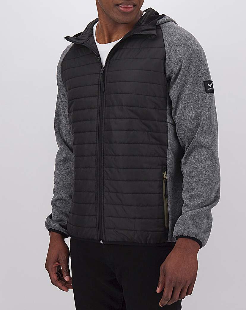 Image of Voi Mixed Fabric Tech Hoody