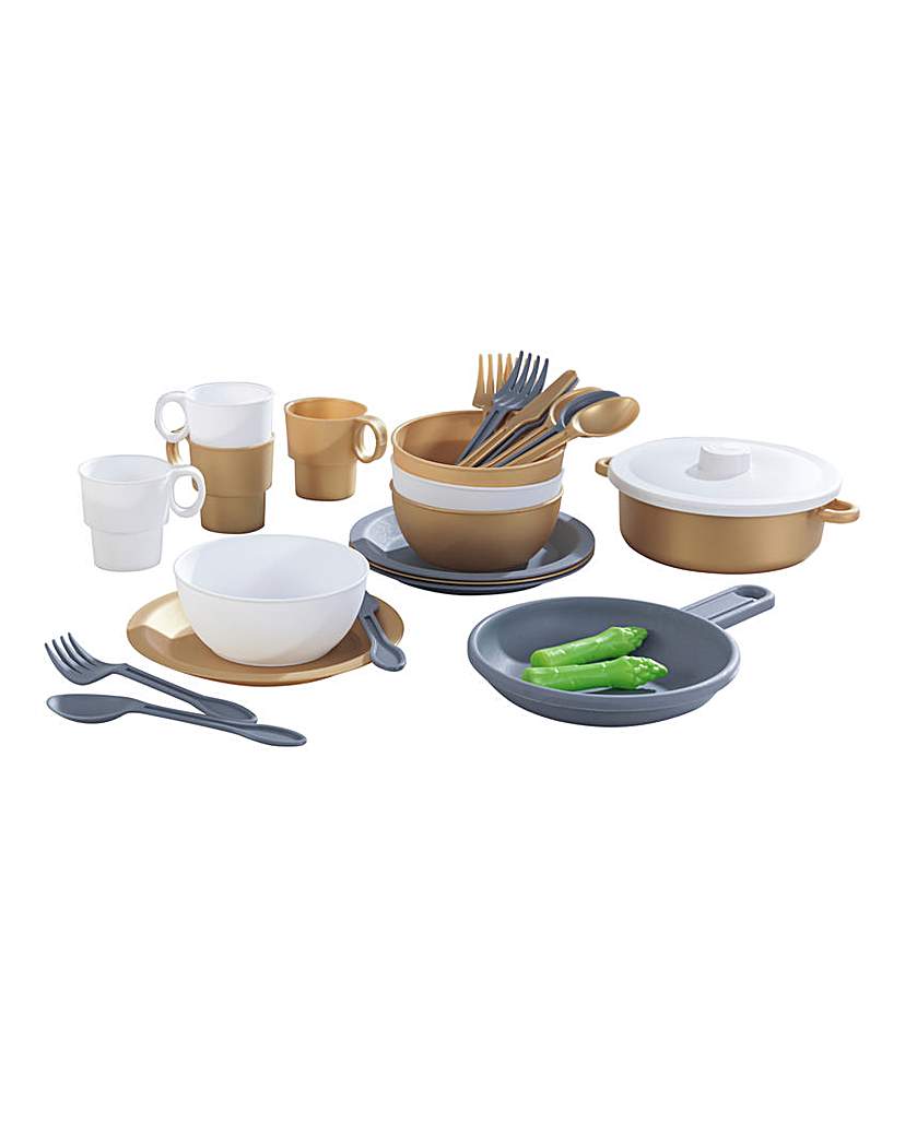 Image of Kidkraft 27-Piece Cookware - Metallics