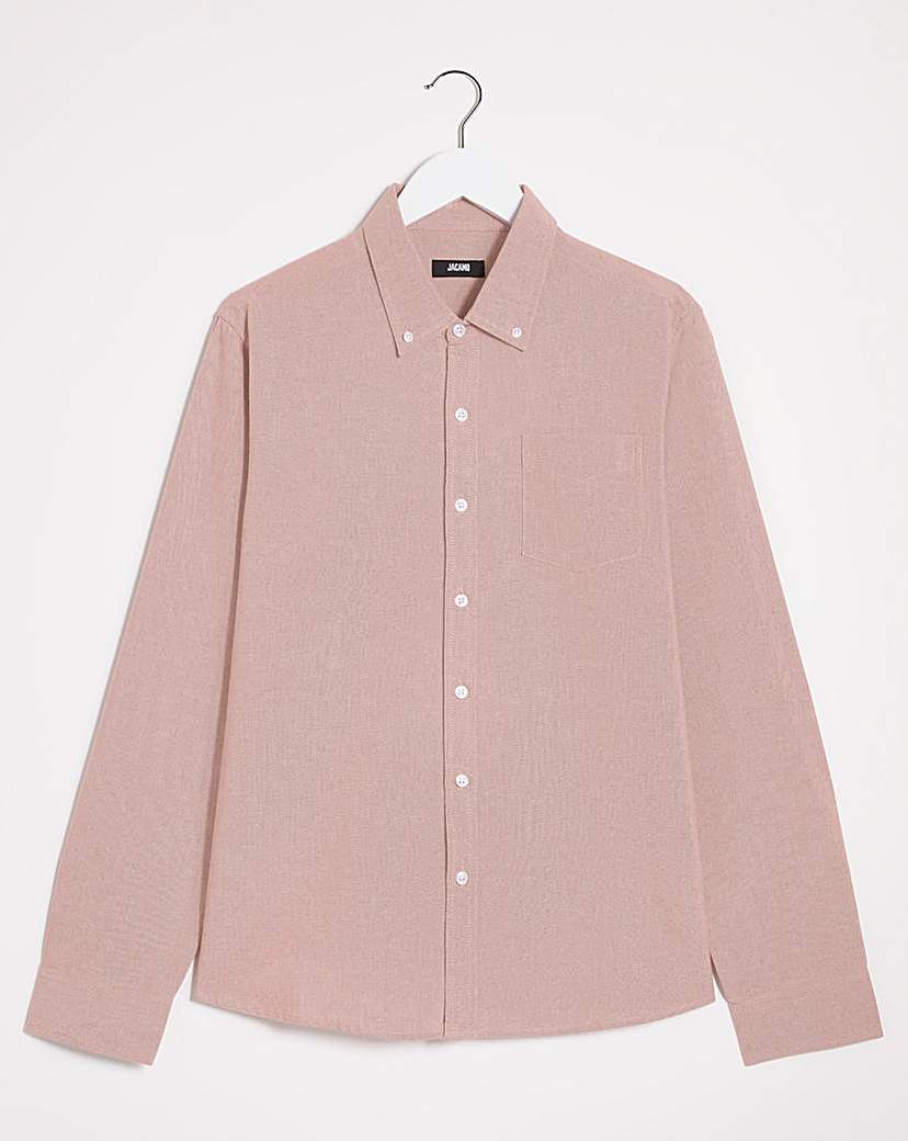 Long Sleeve Plain Oxford Shirt