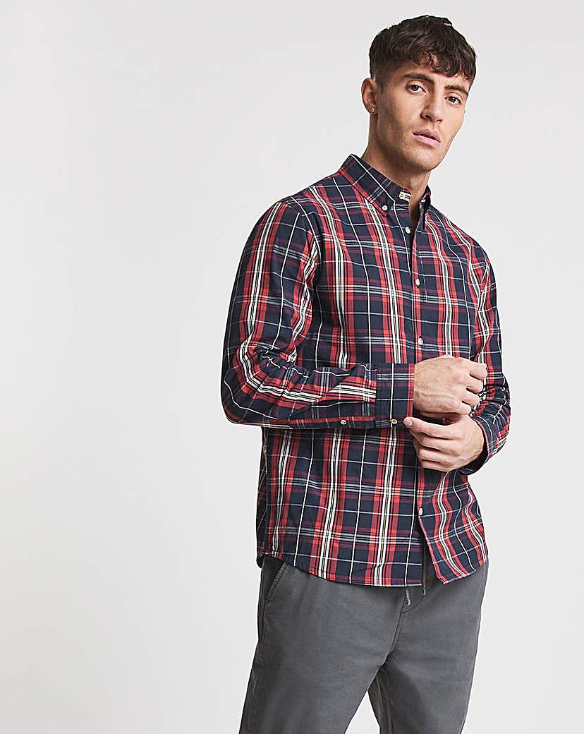 Long Sleeve Button Down Check Shirt