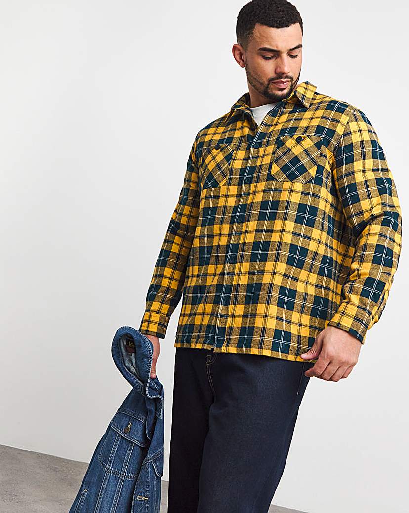 Double Pocket Check Overshirt LS