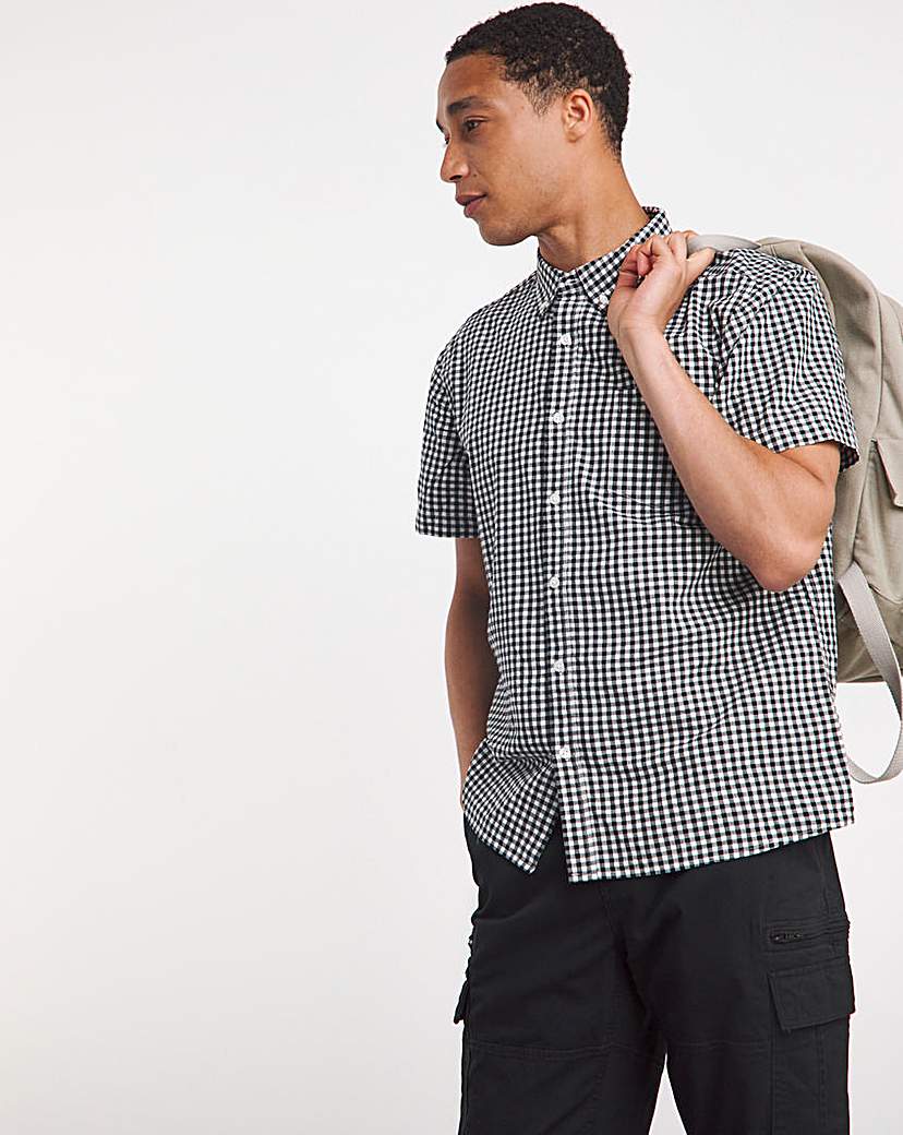 Short Sleeve Gingham Shirt