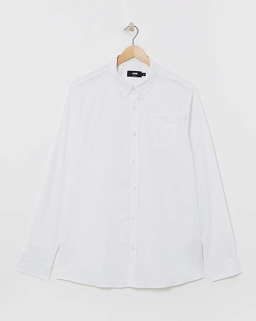 Long Sleeve Button Down Poplin Shirt