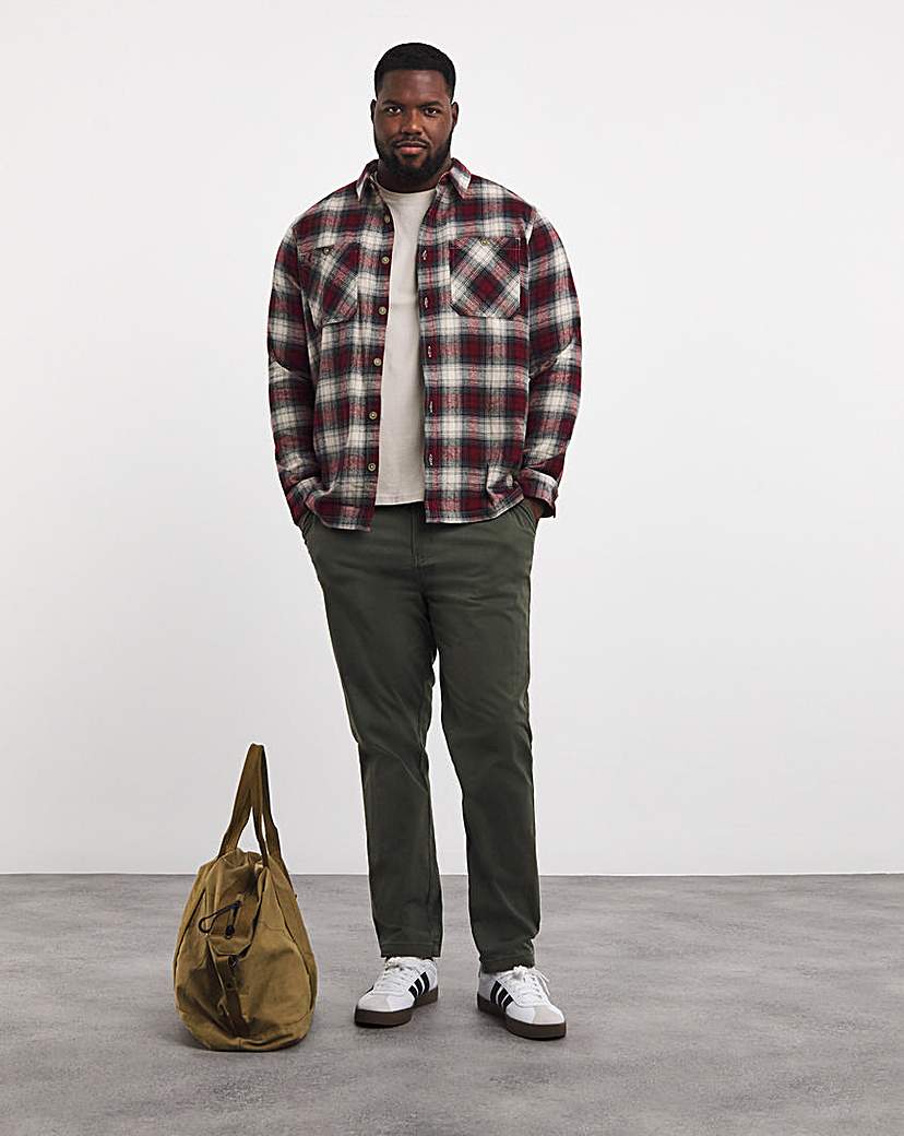 Double Pocket Check Overshirt LS