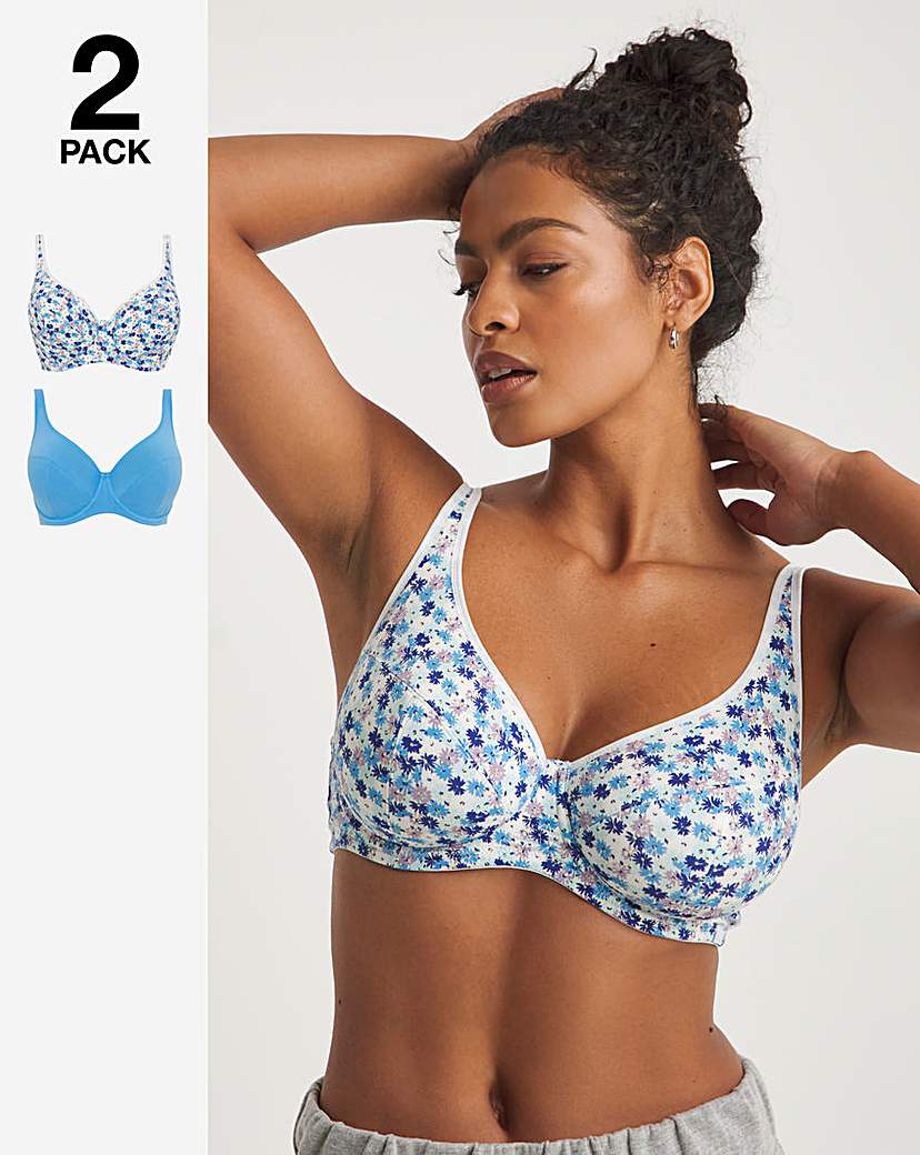 2 Pack Slimma Cotton Full Cup Bras