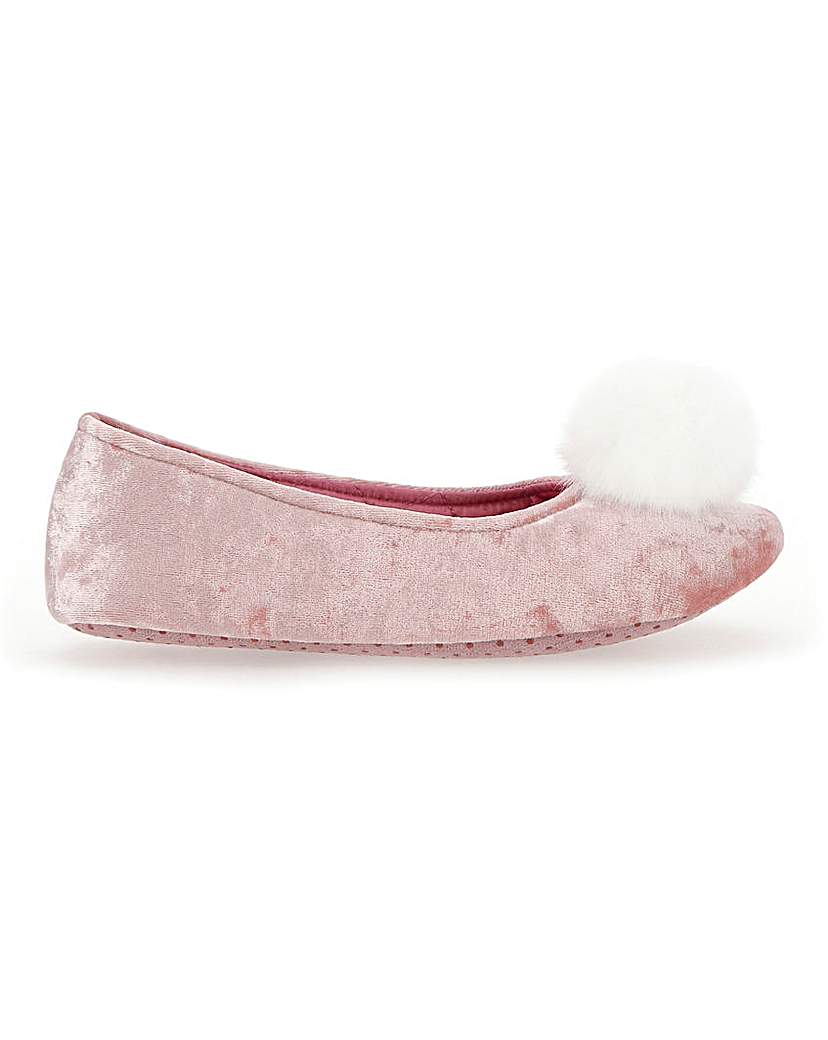 Image of Pom Pom Ballerina Slipper Standard Fit