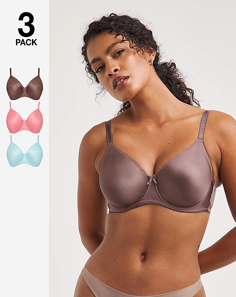 3 Pack Claire Full Cup Wired Bras