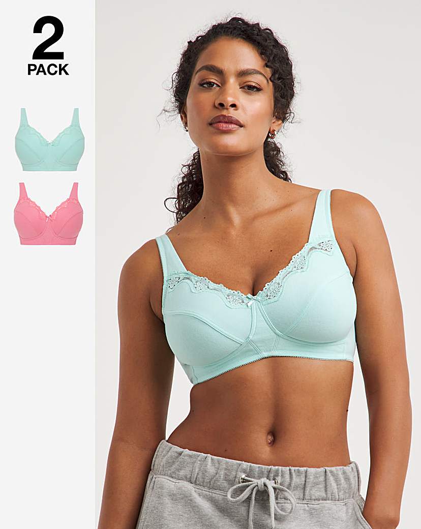 2 Pack Sarah Full Cup Non Wired Bras