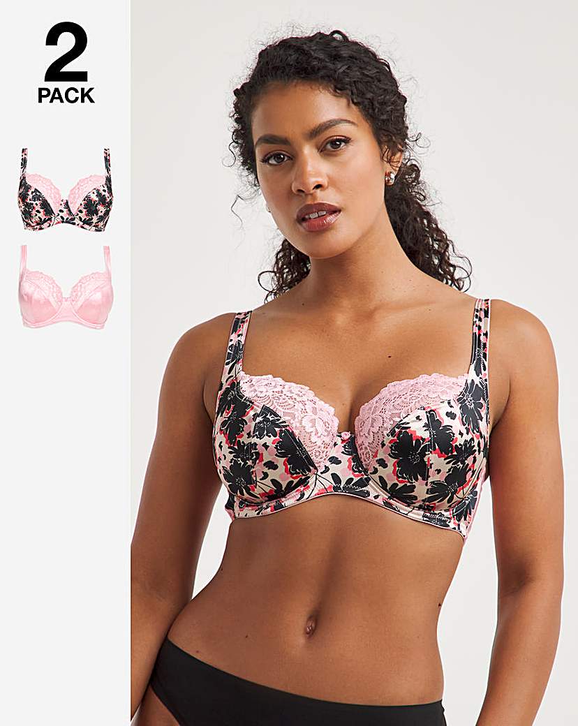 2 Pack Laura Full Cup Wired Bras