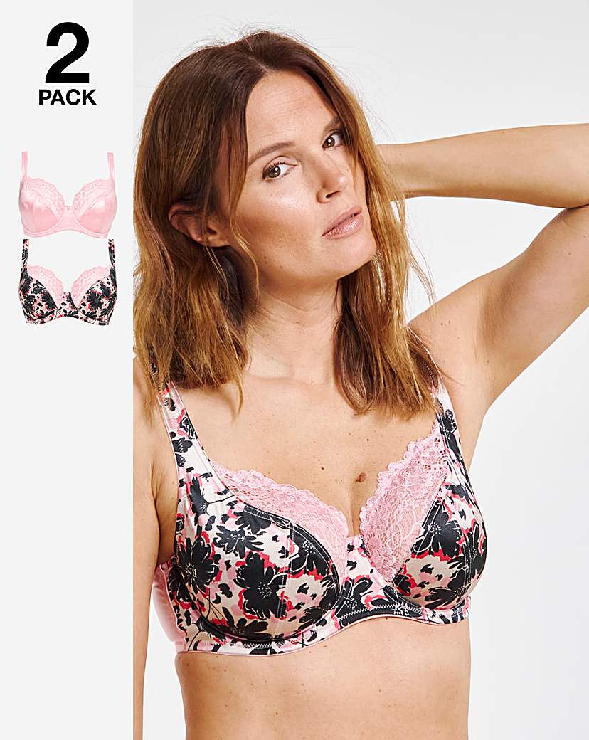 2 Pack Laura Full Cup Wired Bras