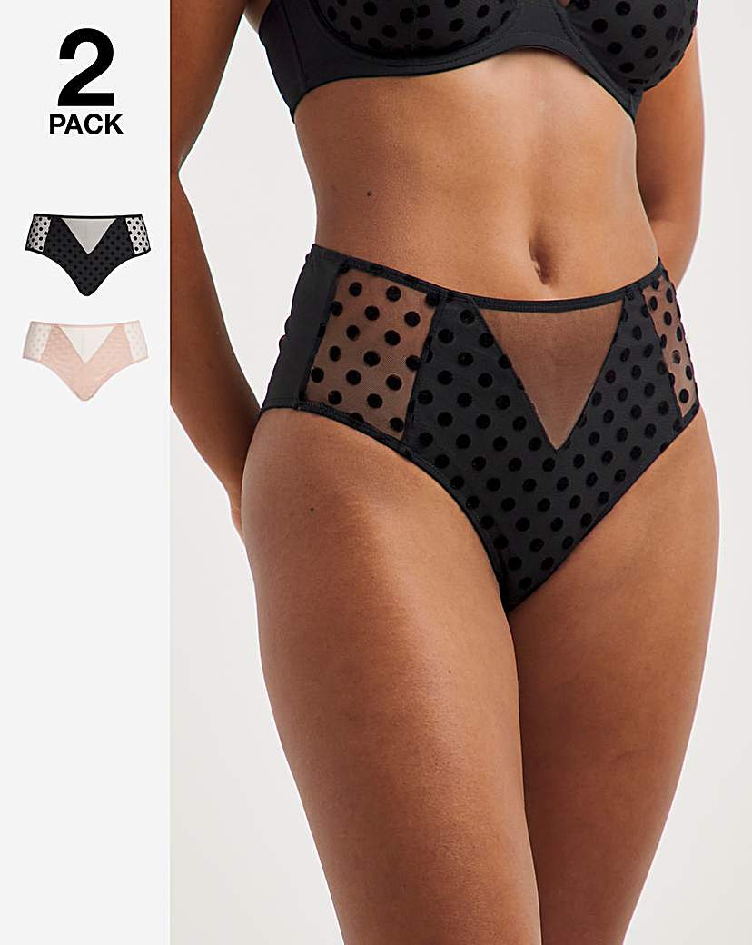 2 Pack Hannah Everyday Spot Mesh Briefs