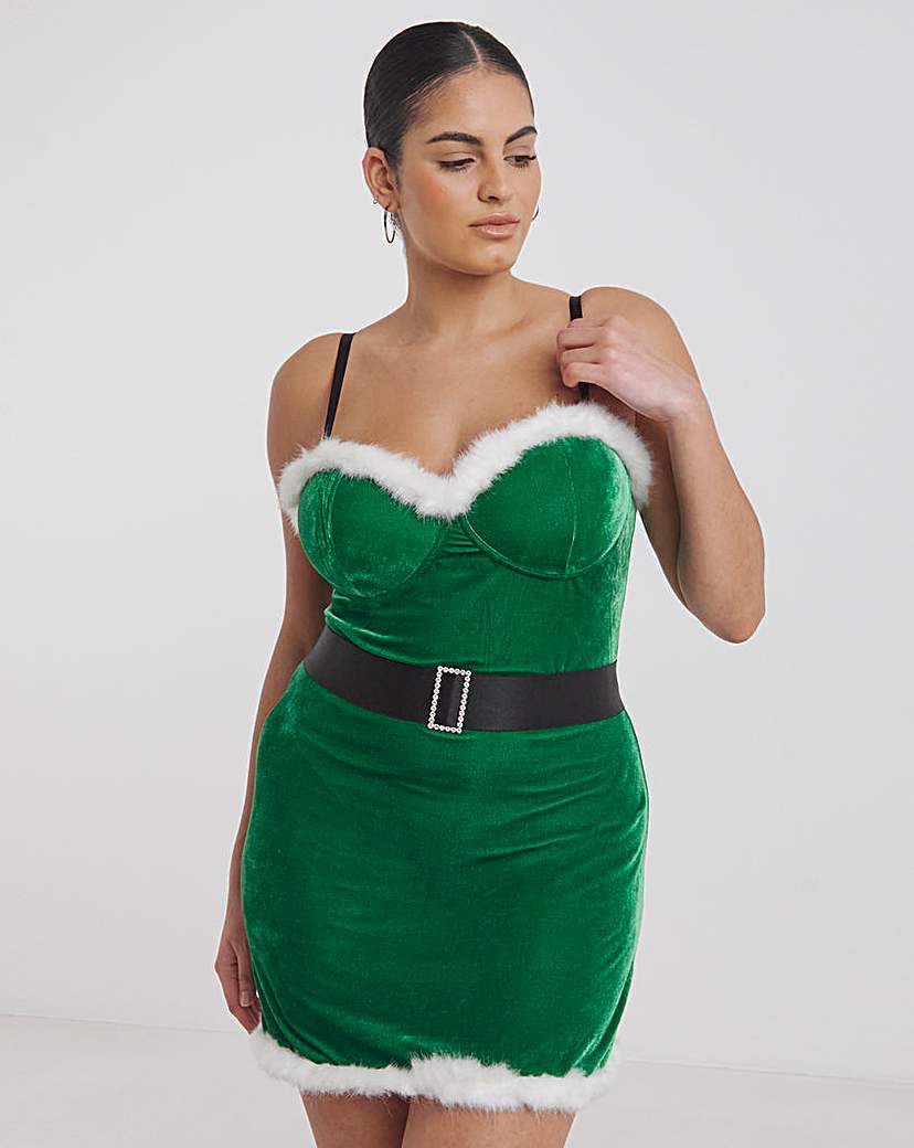 Ann Summers Santa Elf Dress Green