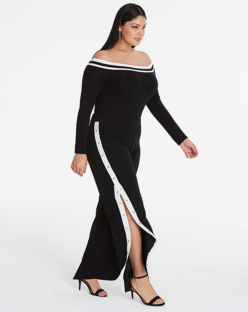 Image of Side Stripe Popper Trousers