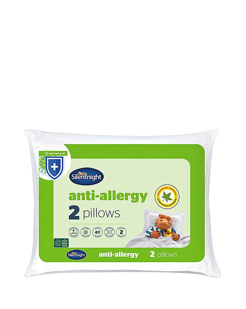 Image of Silentnight Anti Allergy 2 Pack Pillows