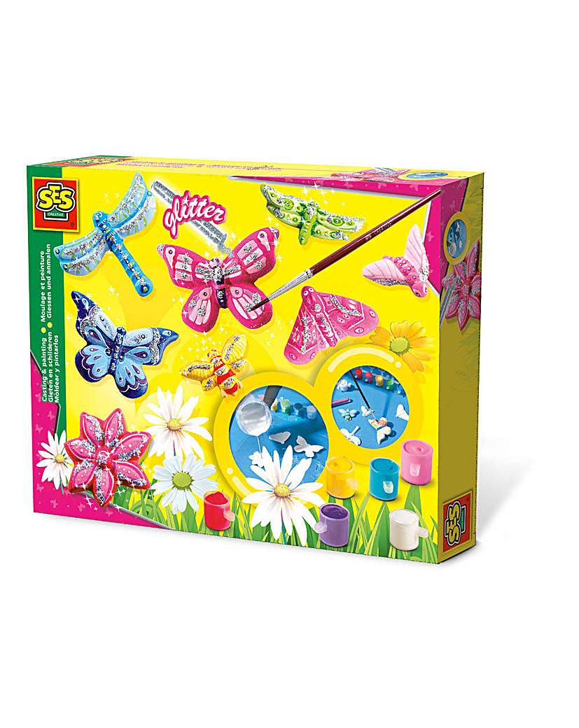 Image of Butterfly Glitter Casting and Paint Set