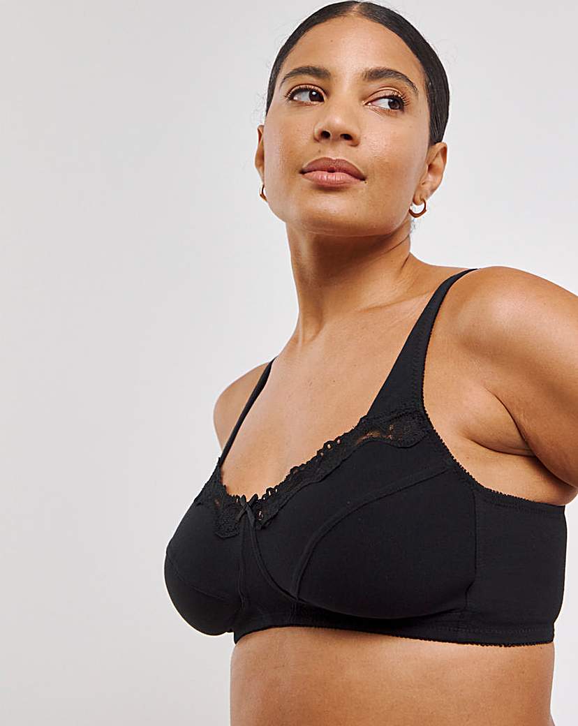 2 Pack Non Wired Black/Black Bras