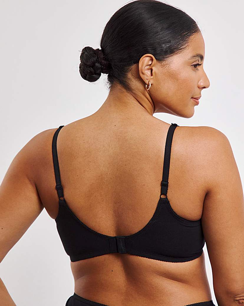 2 Pack Non Wired Black/Black Bras