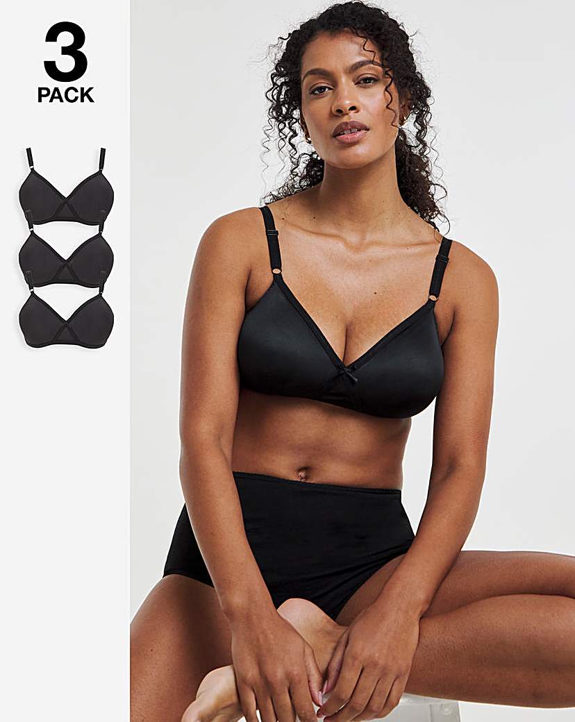 3 Pack Claire Black Bras