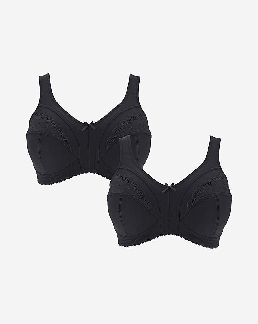 2 Pack Sally Minimiser Non Wired Bras