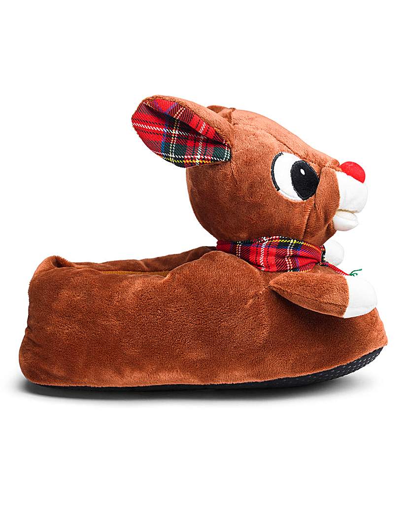 Image of 3D Novelty Reindeer Slipper Wide Fit