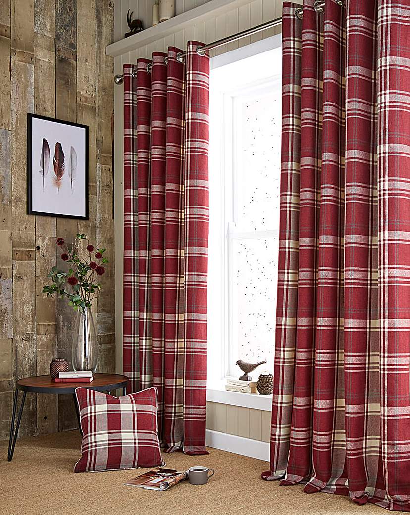 Highland Check Lined Curtains