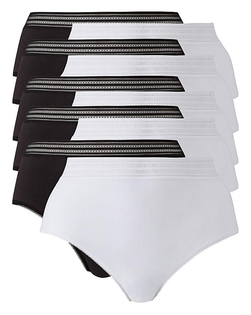 Image of 10 Pack Black/White Mid Rise Briefs