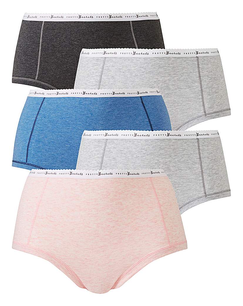 Image of 5 Pack Pretty Secrets Banded Marl Shorts