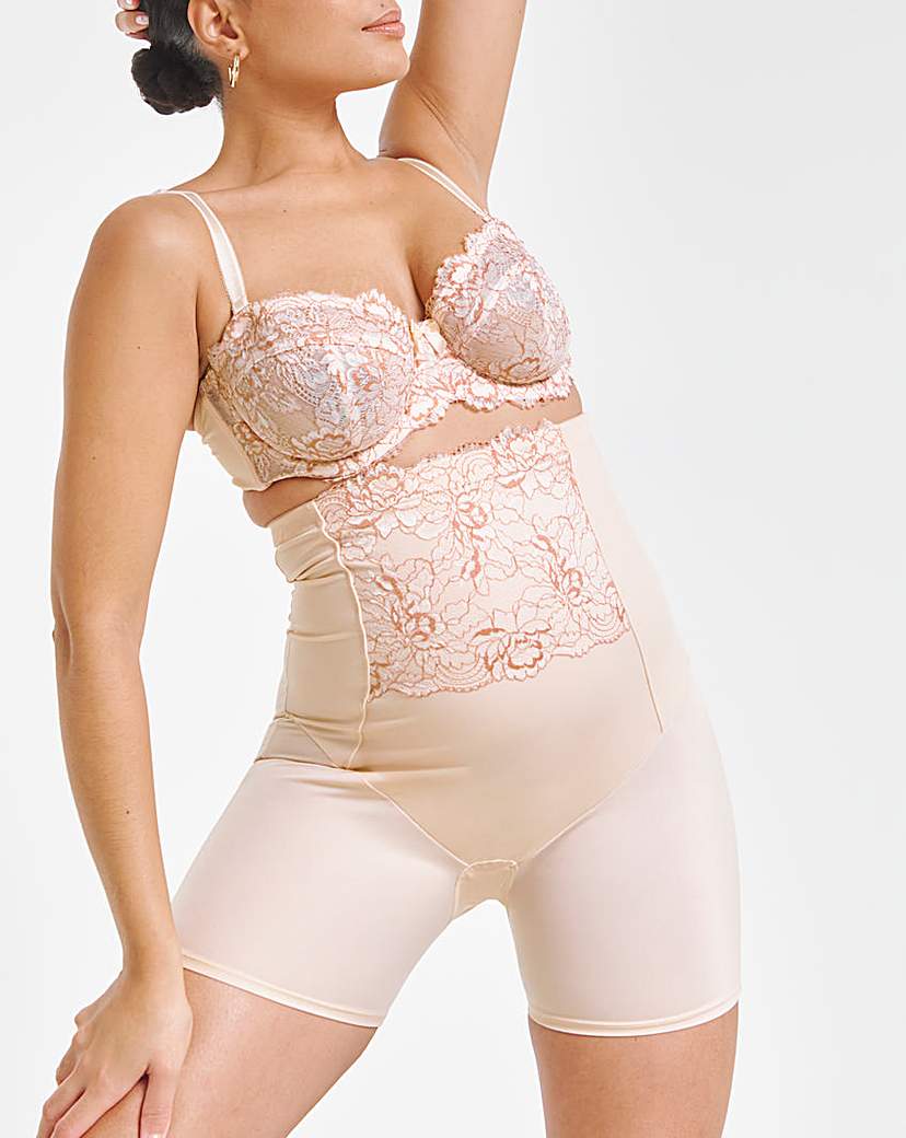 Ella Lace Blush Thighshaper Firm Control