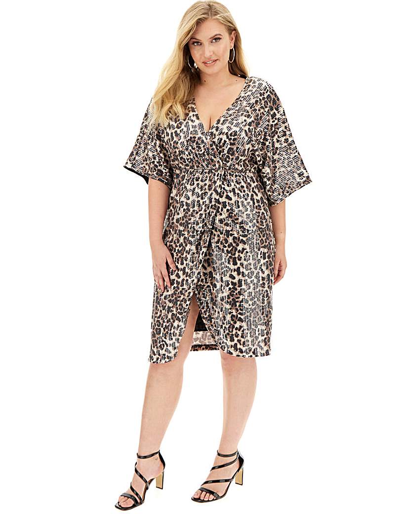 Leopard Print Wrap Dress | Simply Be