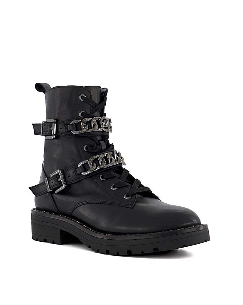 Dune Plazas Buckle Chain Boots D Fit
