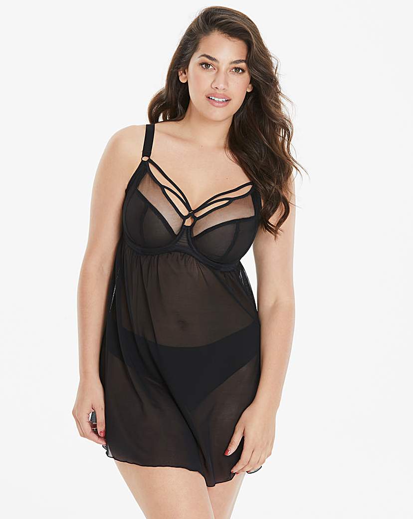 Image of Elomi Sachi Black Wired Babydoll