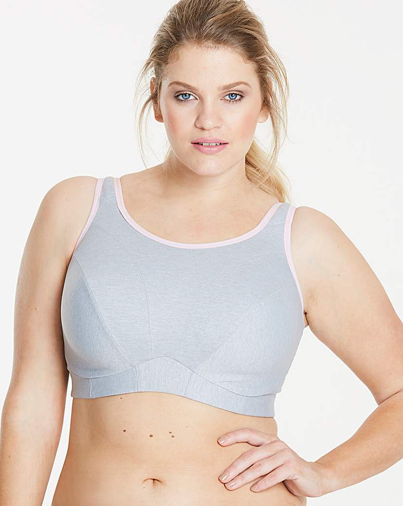 Image of Goddess Non Wired Grey Sports Bra