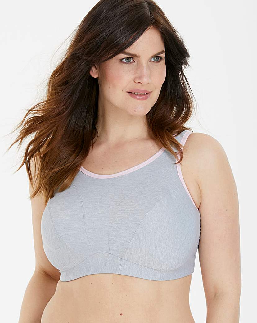 Image of Goddess Non Wired Grey Sports Bra