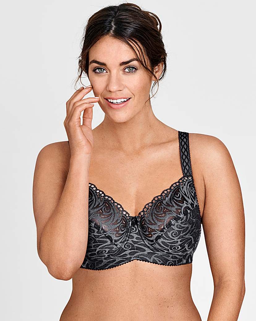 Image of Miss Mary Flames Lace Grey Wired Bra