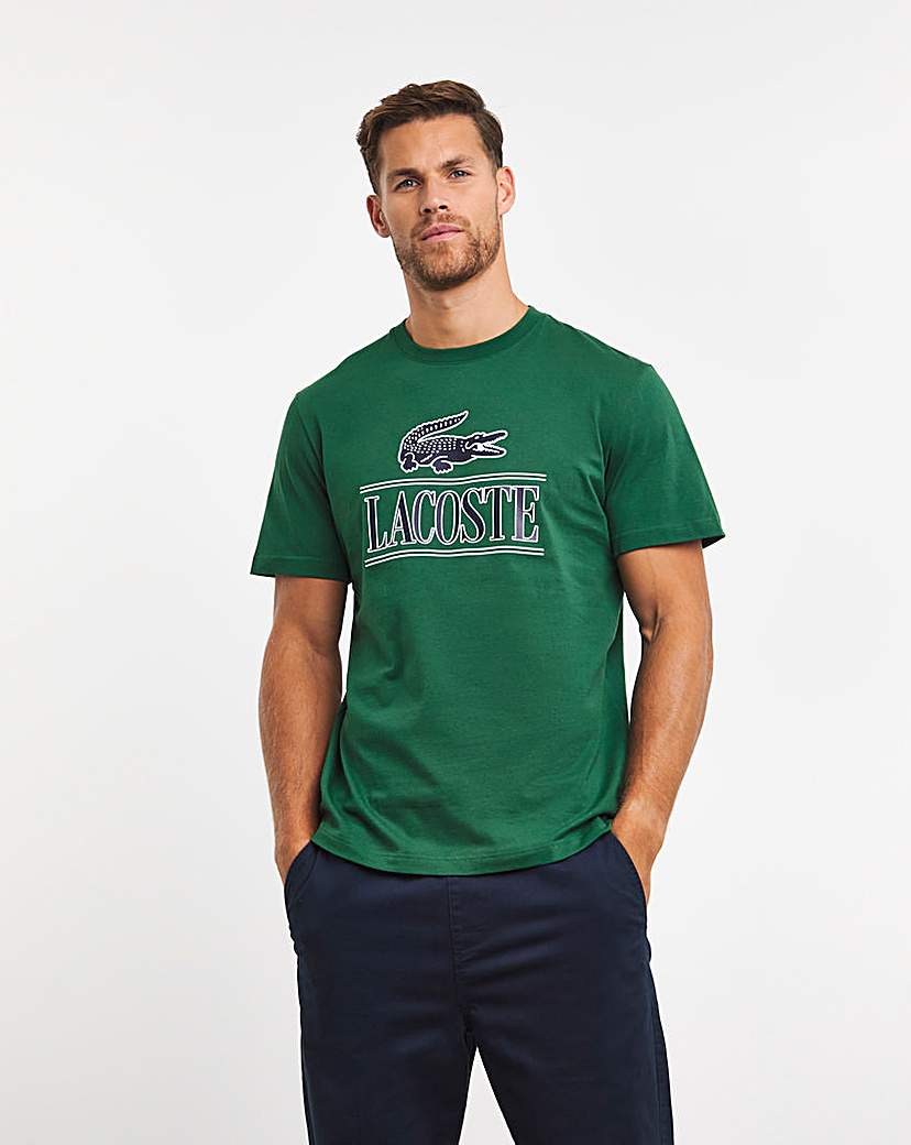 lacoste green short sleeve logo t-shirt