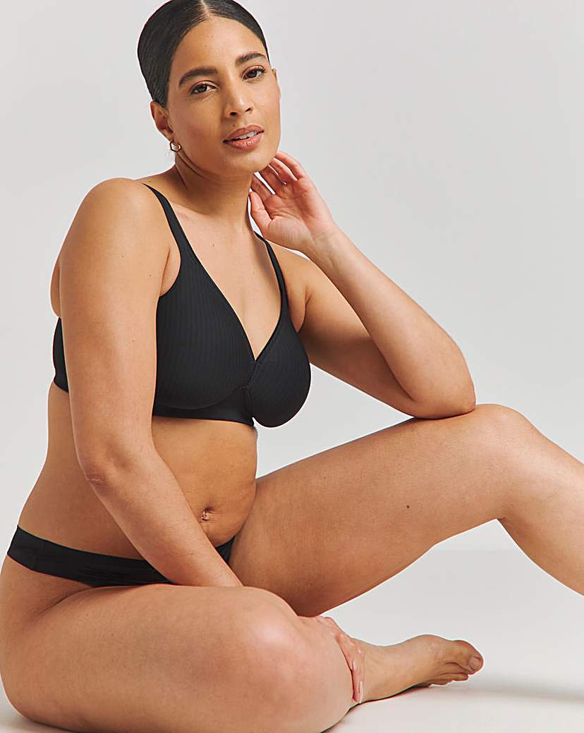 Triumph Modern Soft Cotton Non Wired Bra - Black - Size 32B - Women's