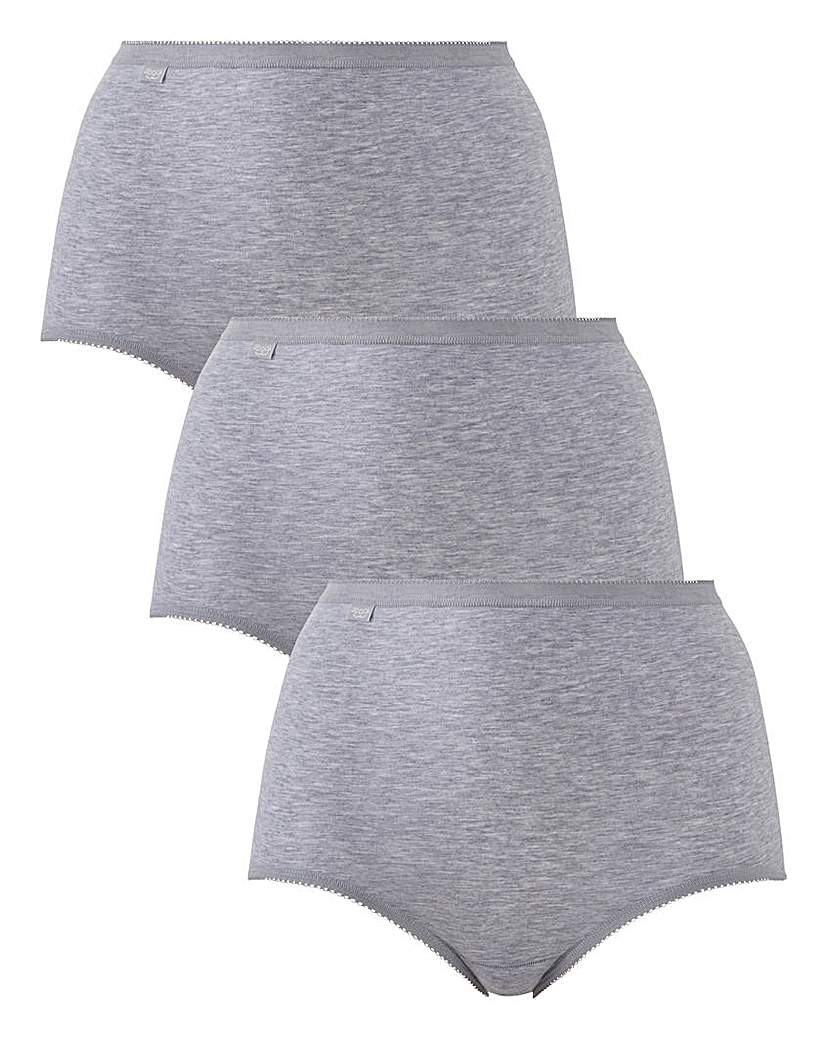 Image of Sloggi 3Pack Maxi Briefs, Grey Mix