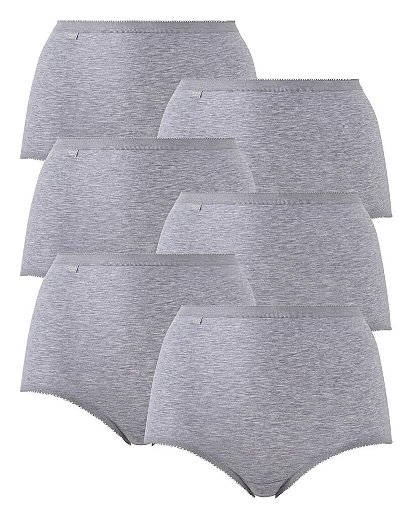 Image of Sloggi 6Pack Maxi Briefs, Grey Mix