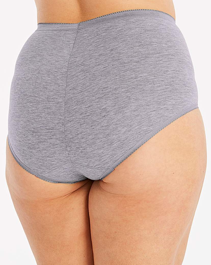 Sloggi 6Pk Basic Maxi Knicker Grey Mix